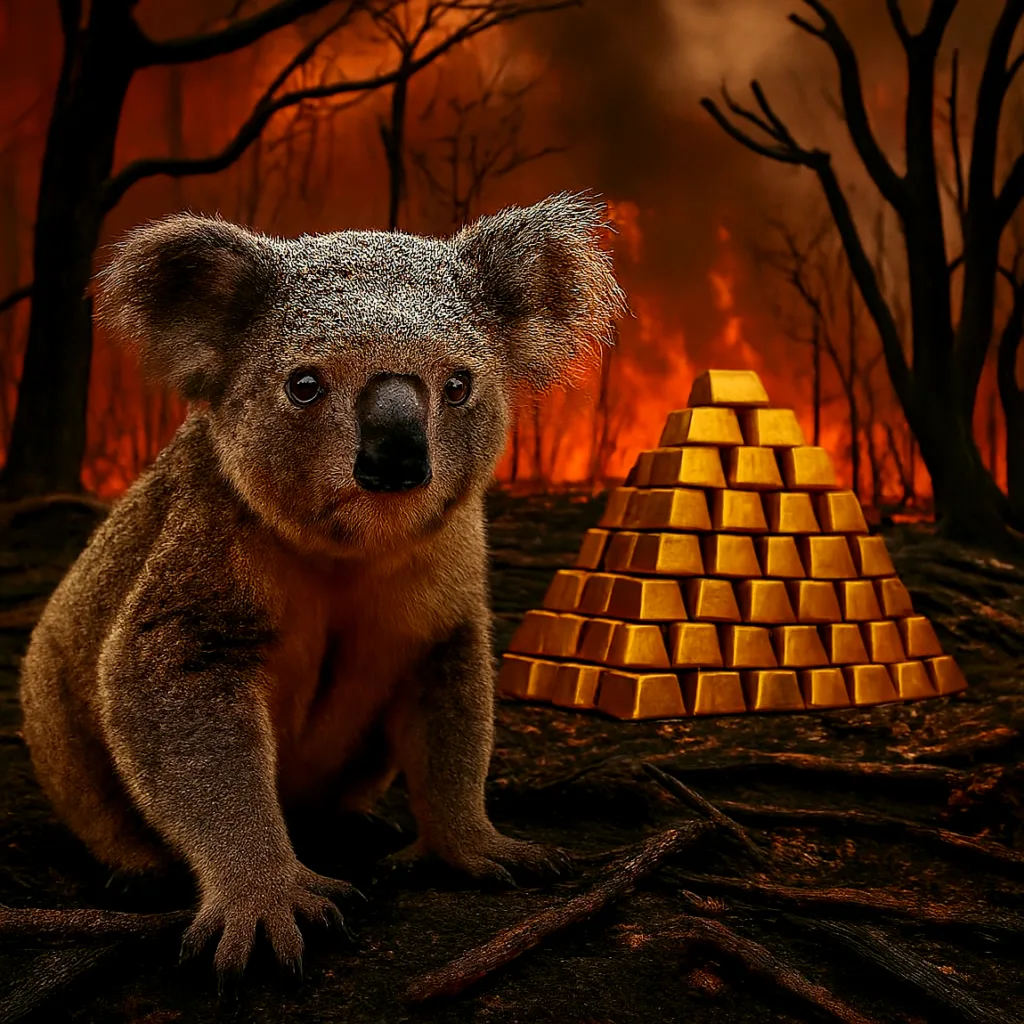 Koala victime des incendies provoqués par le profit à tout prix. Demain l'Homme, ex SOS-planete