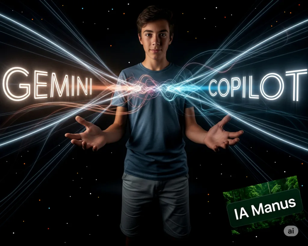 La Terre et les faisceaux d'IA Copilot, Gemini, Manus & Cie pour que l'AGI donne sa chance à la Biosphère avec laquelle nous faisons corps