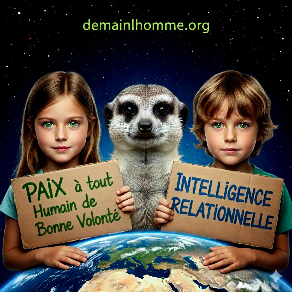 Paix à tout humain de Bonne Volonté - Intelligence Relationnelle - Demain l'Homme (ex SOS-planete depuis 1999) Lutte contre la Désinformation. Pas de Science sans Conscience! Pas d'Écologie sans Justice sociale