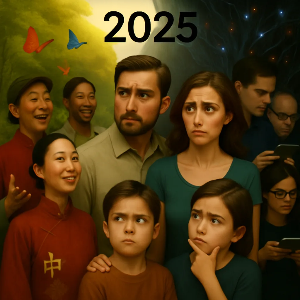 Bascule Civilisationnelle 2025, Le Choix, Mourir ou Paix-Rire!¡!  Être ou Ne Plus Être, That is the Question!  Demain l'Homme, ex SOS-planete