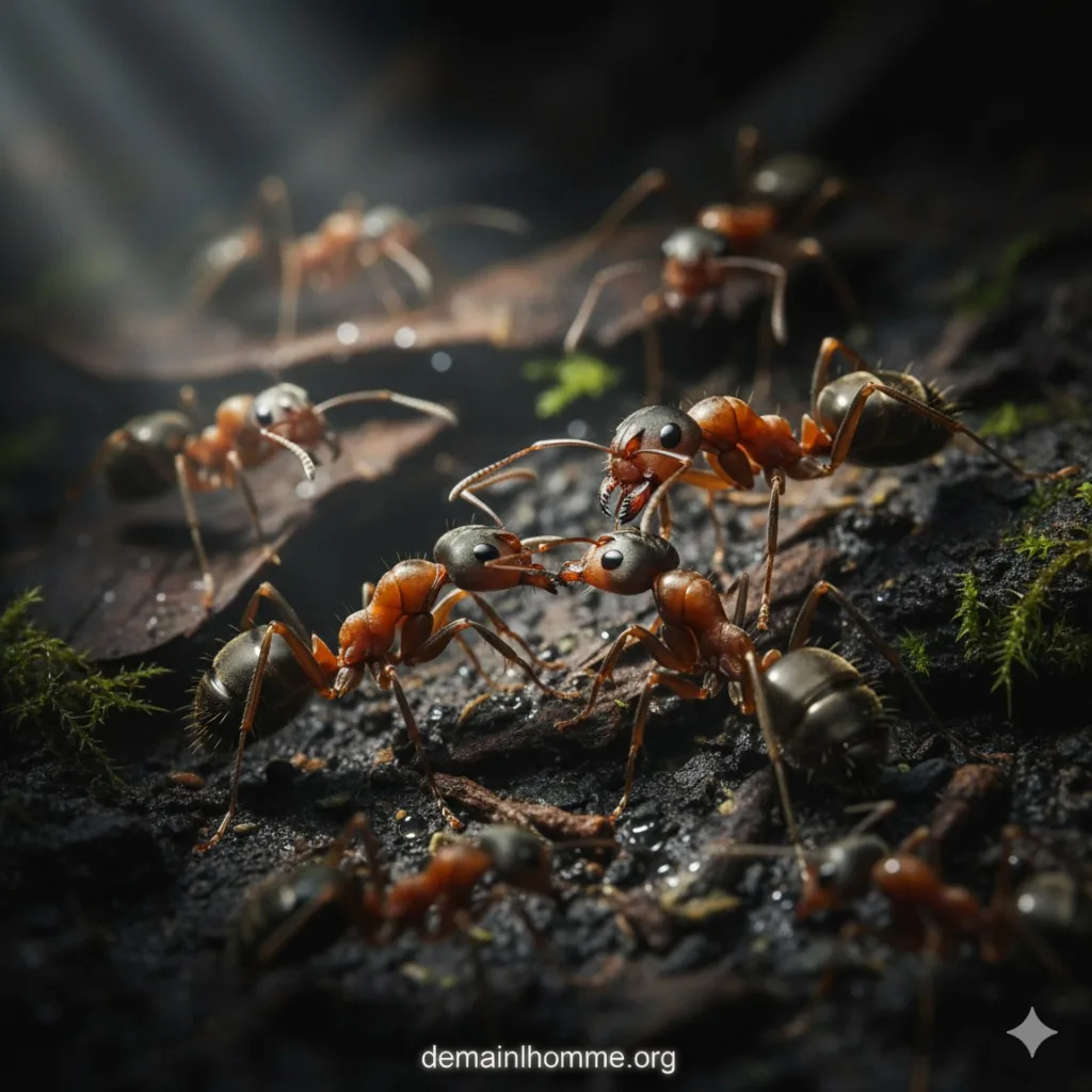 Les fourmis sont guerrières et coopératives - Guerre et Paix - Demain l'Homme, ex SOS-planete, lutte contre la désinformation et pour l'éthique de l'AGI (Humanité et Biosphère)