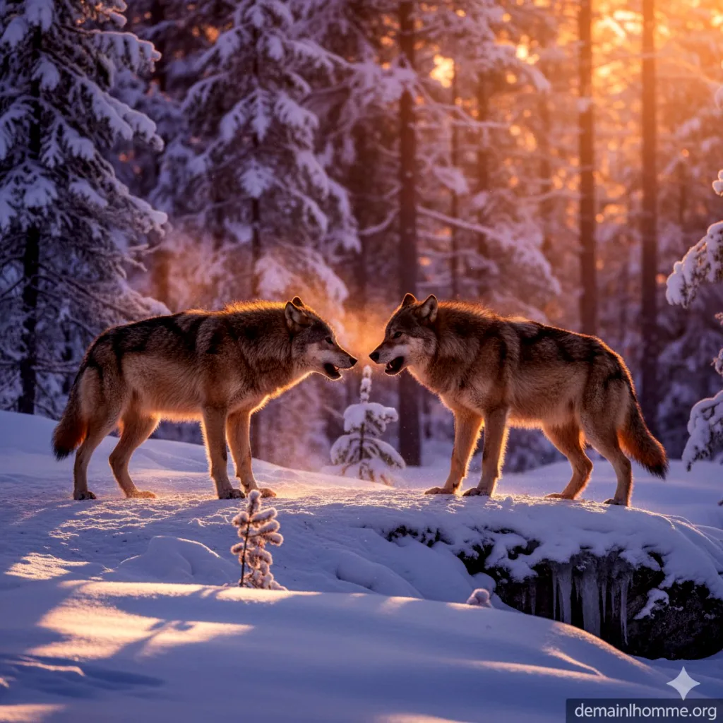 Rencontre de deux loups males alpha - Guerre et Paix - Demain l'Homme, ex SOS-planete, lutte contre la désinformation et pour l'éthique de l'AGI (Humanité et Biosphère) 
