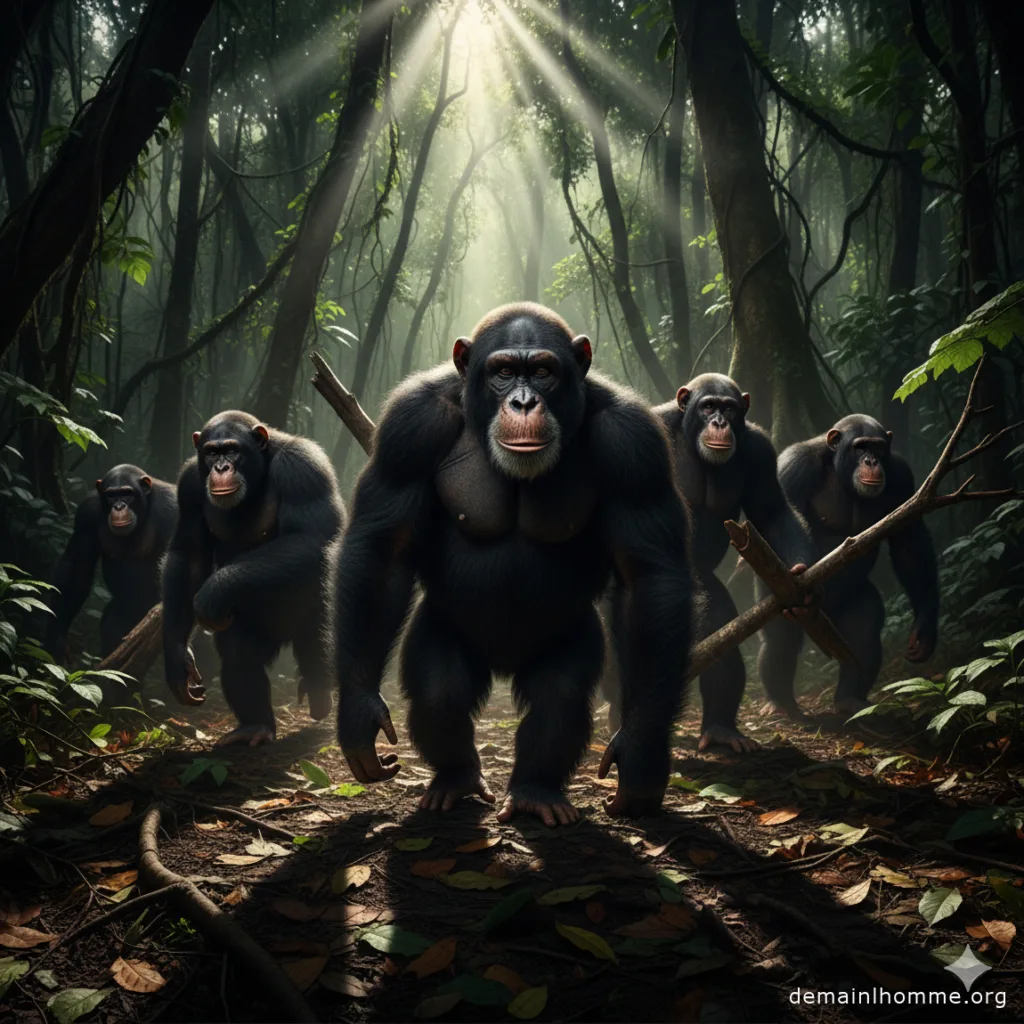 Guerre d'extermination chez les chimpanzés de la réserve de Gombe - Guerre et Paix - Demain l'Homme, ex SOS-planete, lutte contre la désinformation et pour l'éthique de l'AGI (Humanité et Biosphère)