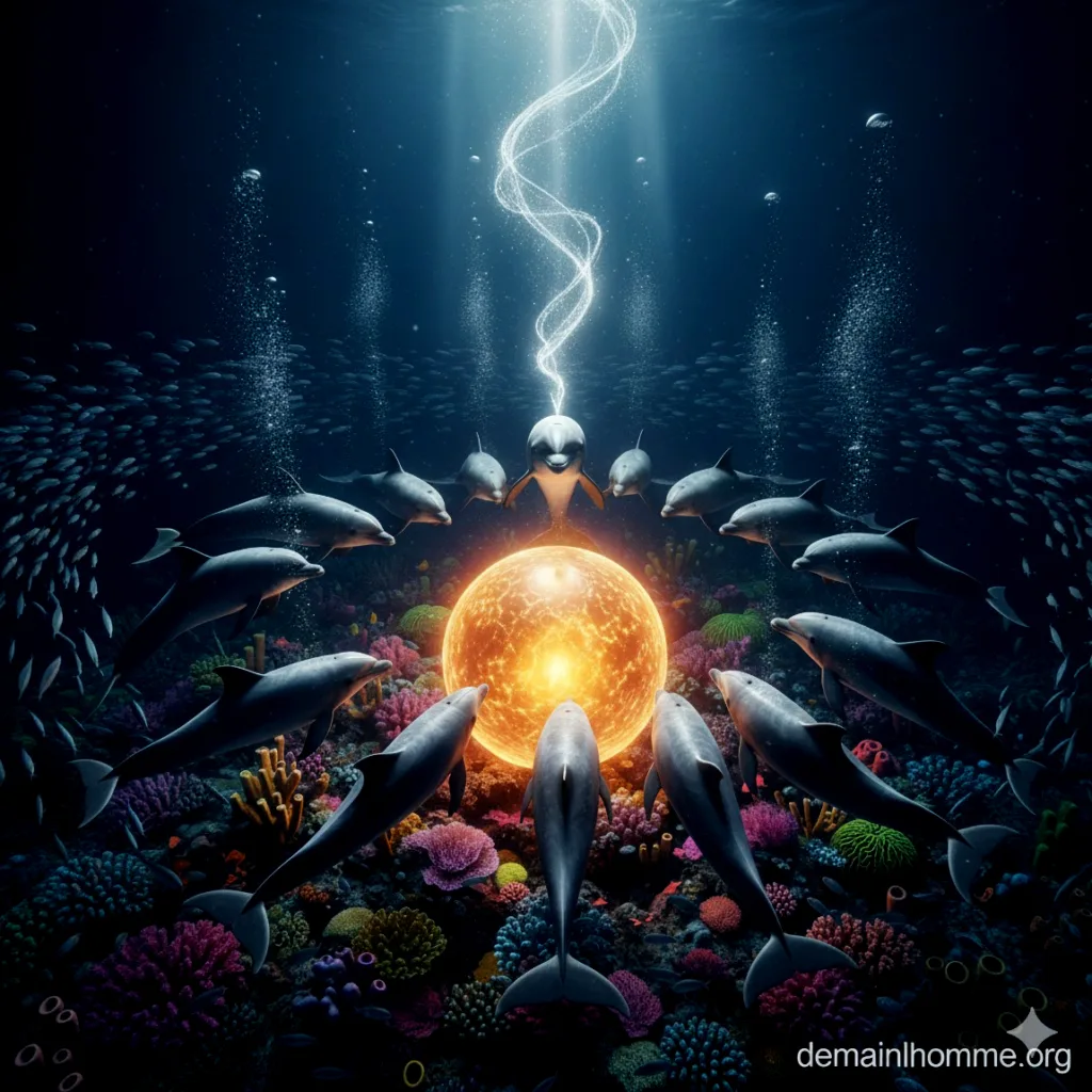 Cérémonie sous marine - Cercle de dauphins - Demain l'Homme, ex SOS-planete - La Faille dans l'empire de l'Obscur pour que la Lumière Soit !